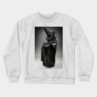 Witch wearing black attire with face hidden Crewneck Sweatshirt